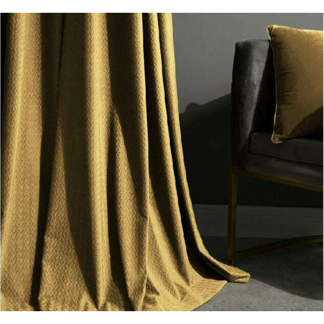 Gold velvet store drapes