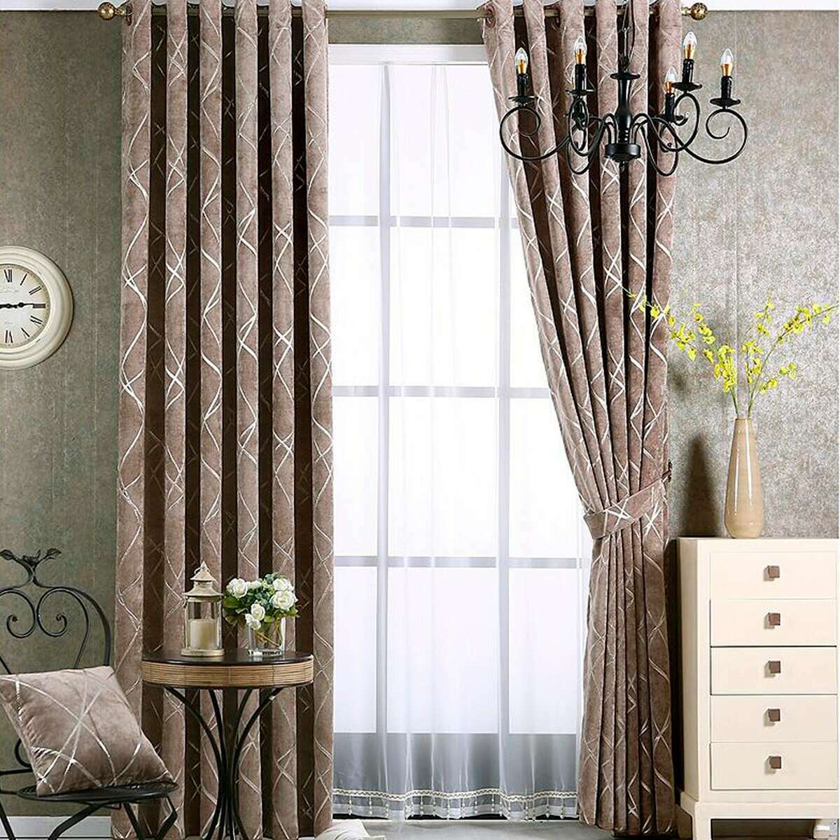 Modern Safari Glam Blackout Curtain by Christyne