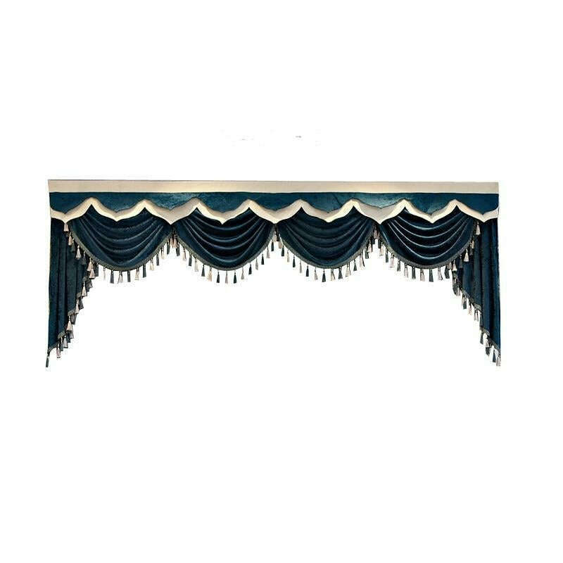 Annapolis Luxury Valance - Dark Shiny Teal,Valance,Discover Curtains