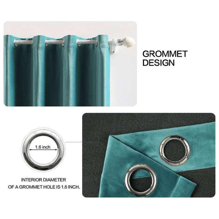 Brittany Velvet Plain Curtains - Light Teal – Discover Curtains