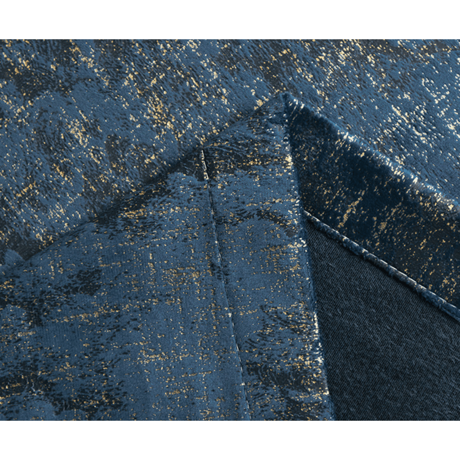 Ethan Modern Luxury Velvet Textured Curtains - Blue,Velvet Curtains,Discover Curtains
