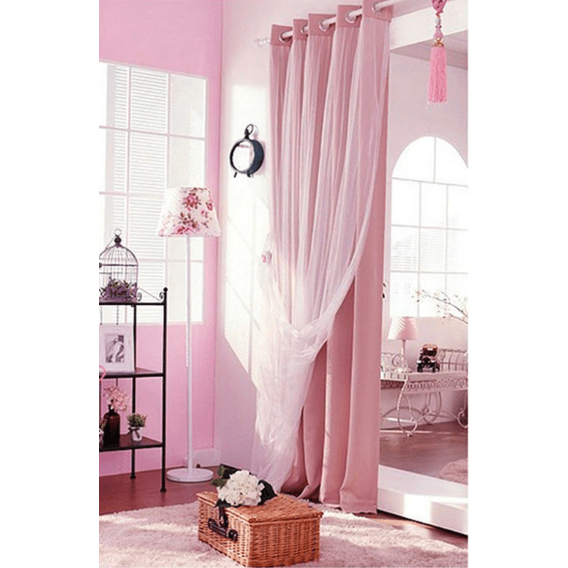 Jason Luxury Veil Curtain - Pink / Beige / Blue / White,Polyester Curtains,Discover Curtains