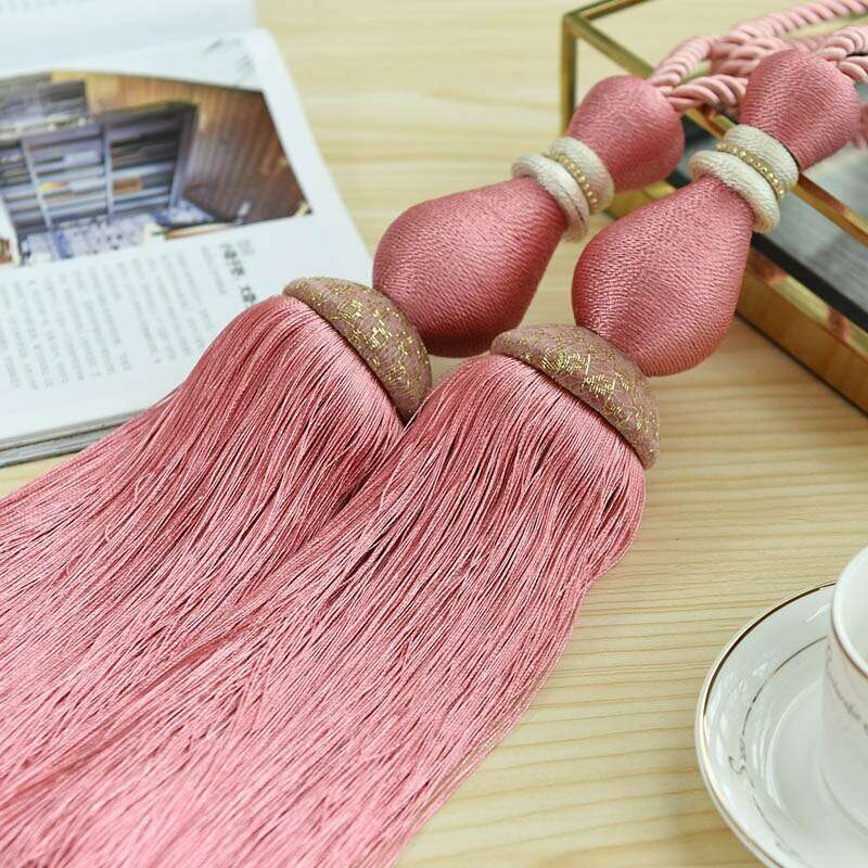 Vintage popular Curtain tieback tie back tassel pink