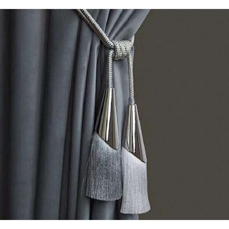 Kara Silver Bell Tieback,Curtain Accessories,Discover Curtains