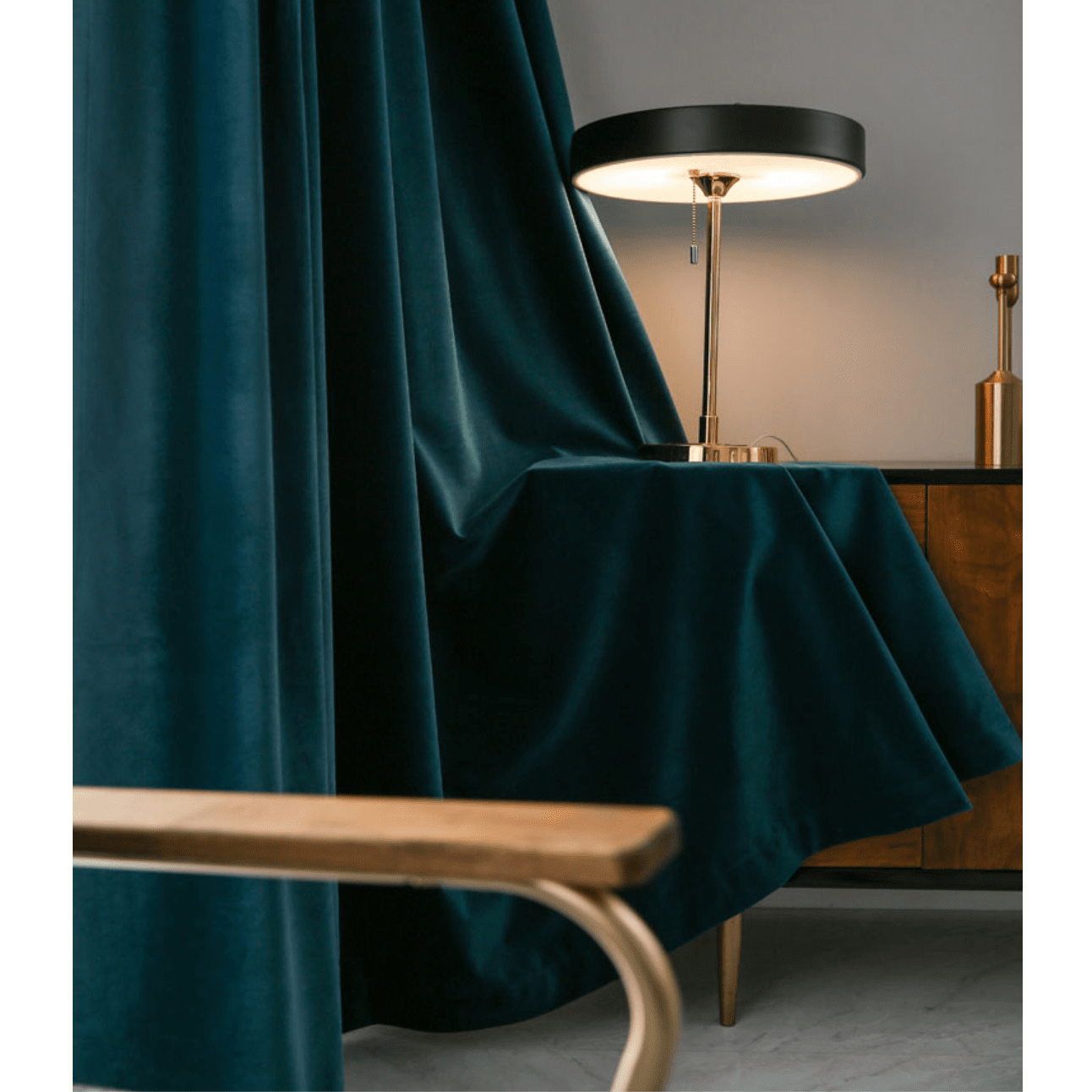 Mila Luxury Blackout Velvet Curtain - Deep Teal Green,Velvet Curtains,Discover Curtains
