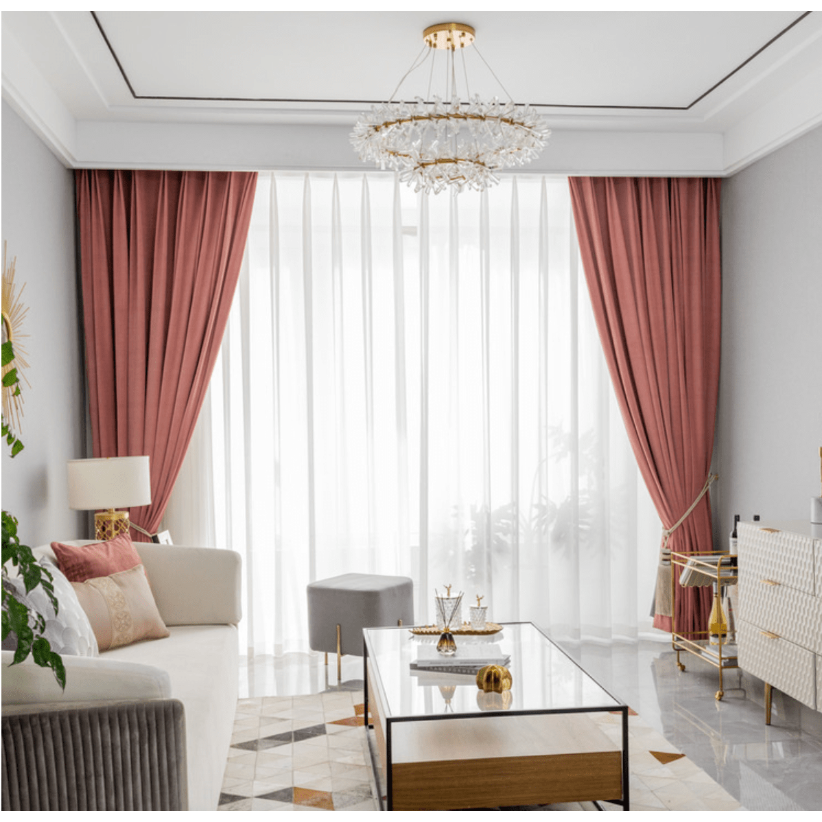 Mila Modern Luxury Plush Plain Velvet Curtains - Pink,Velvet Curtains,Discover Curtains