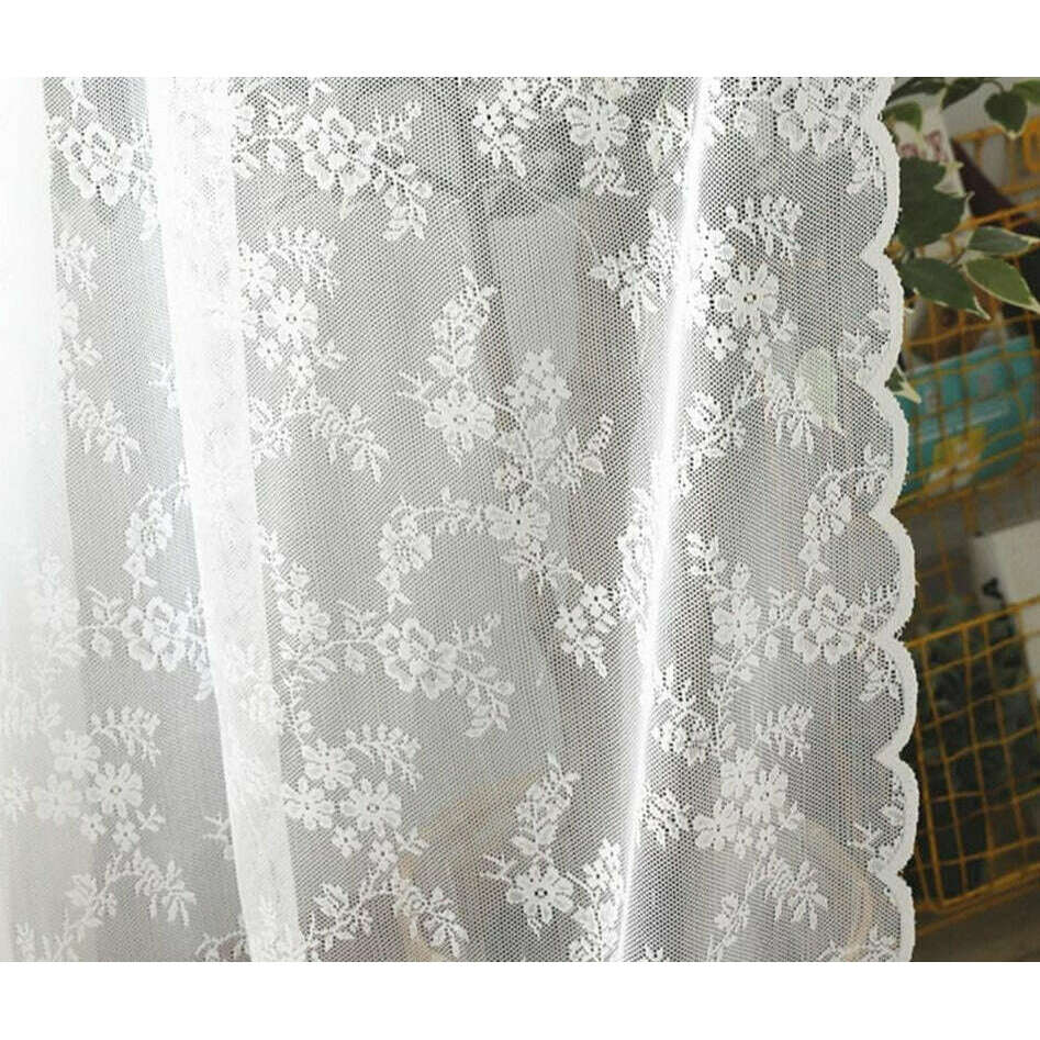 Rémy European White Net Floral Embroidered Sheer Curtain,Sheer Curtains,Discover Curtains