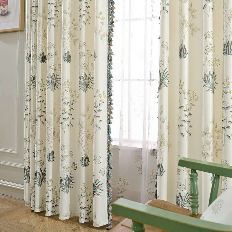 Rémy Korean Pastoral Print Curtain - Ivory,Print Polyester,Discover Curtains