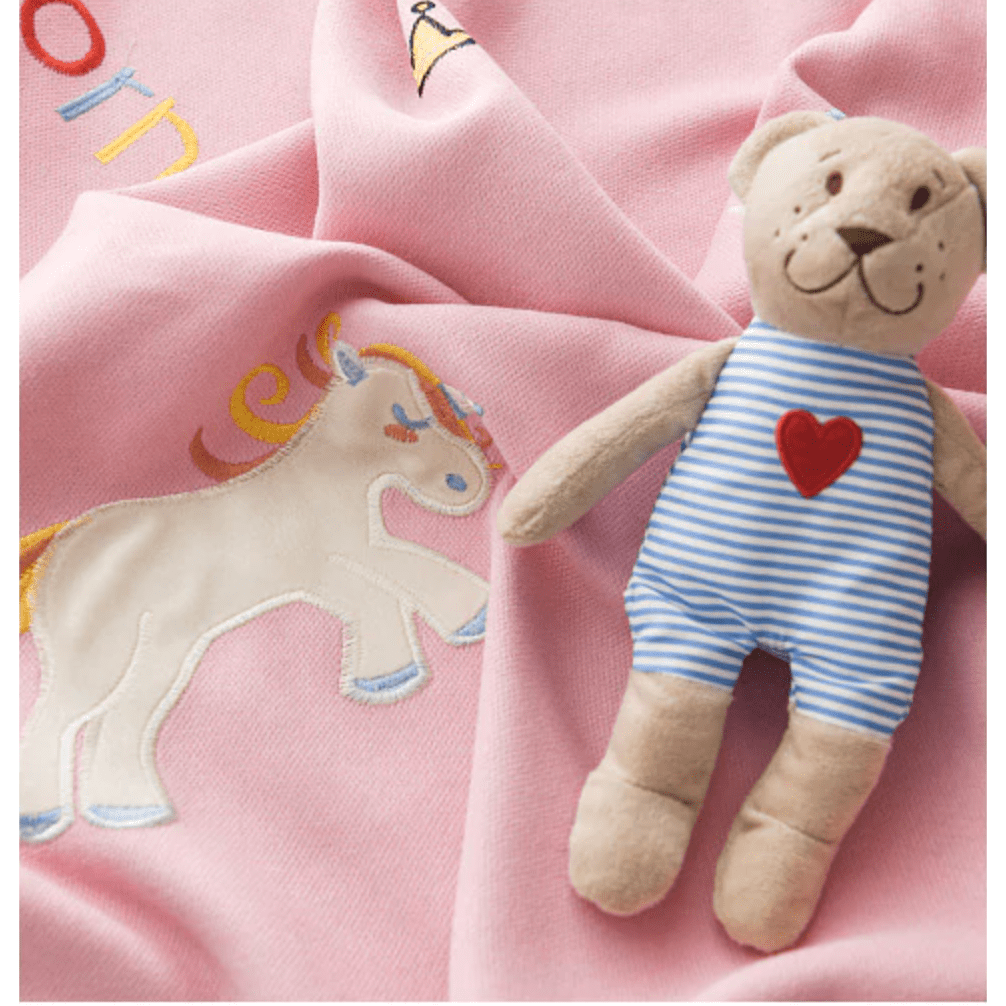 Rémy Unicorn Embroidered Curtains for Kids Bedroom - Pink,Chenille Curtain,Discover Curtains