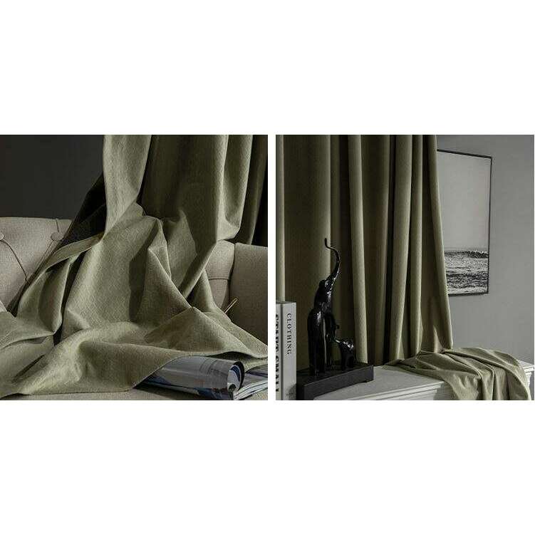 Taylor H. Luxury Jacquard Velvet Woven Design Curtains - Light Green,Velvet Jacquard Curtains,Discover Curtains